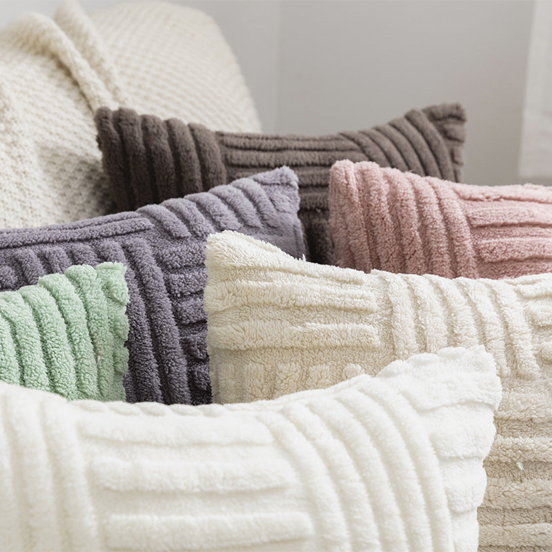 White Flannel Square Cushion
