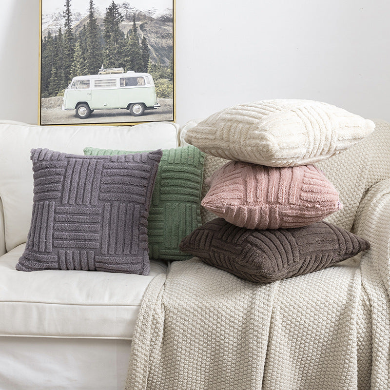 White Flannel Square Cushion