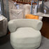 Round Upholstered Lounge Chair - Lamb Fleece