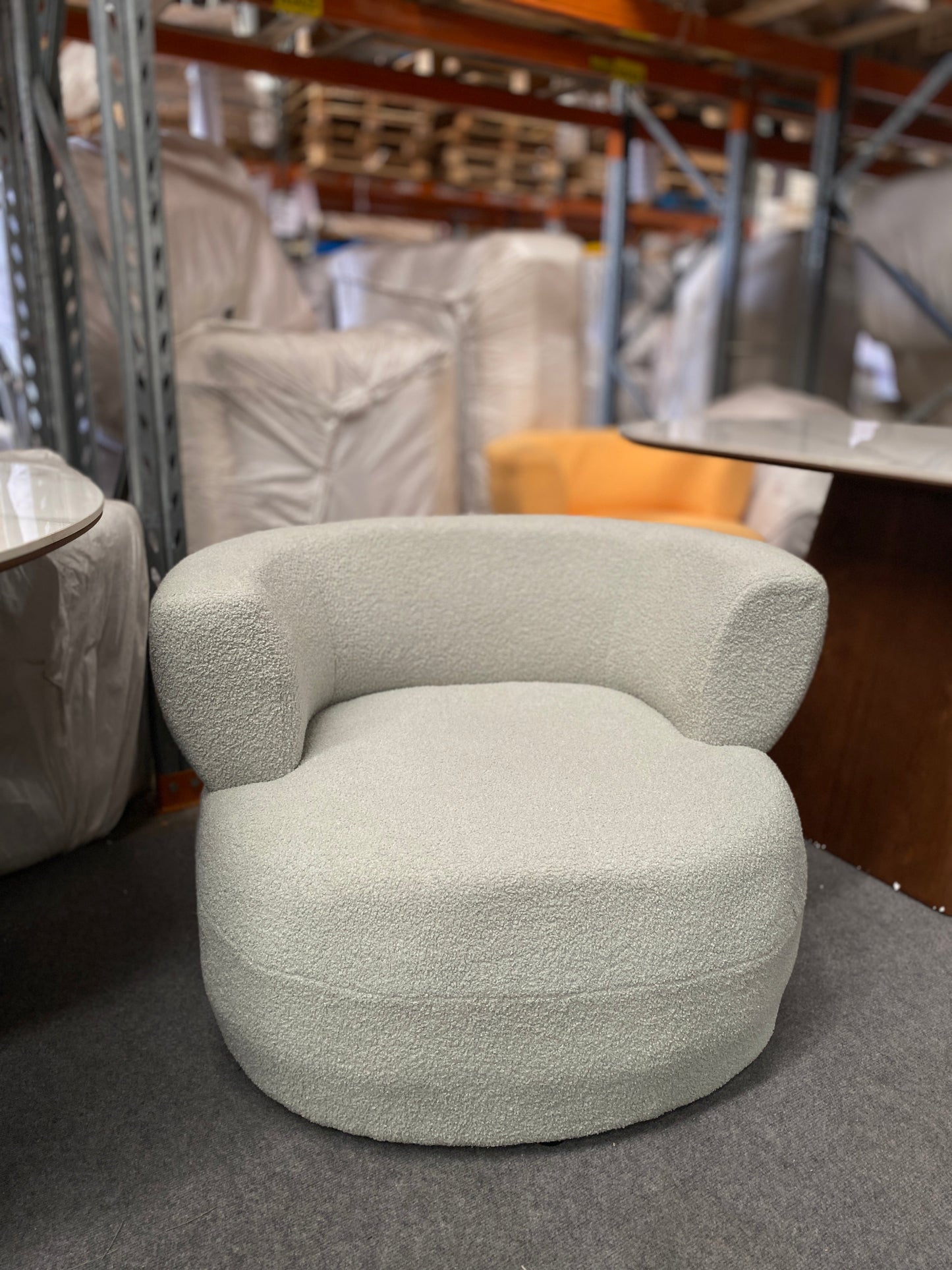 White/Green/Yellow/Pink/Grey Lamb Fleece/Casual Lounge Chair