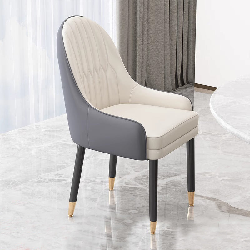 White/Orange And Gray Dining Chair