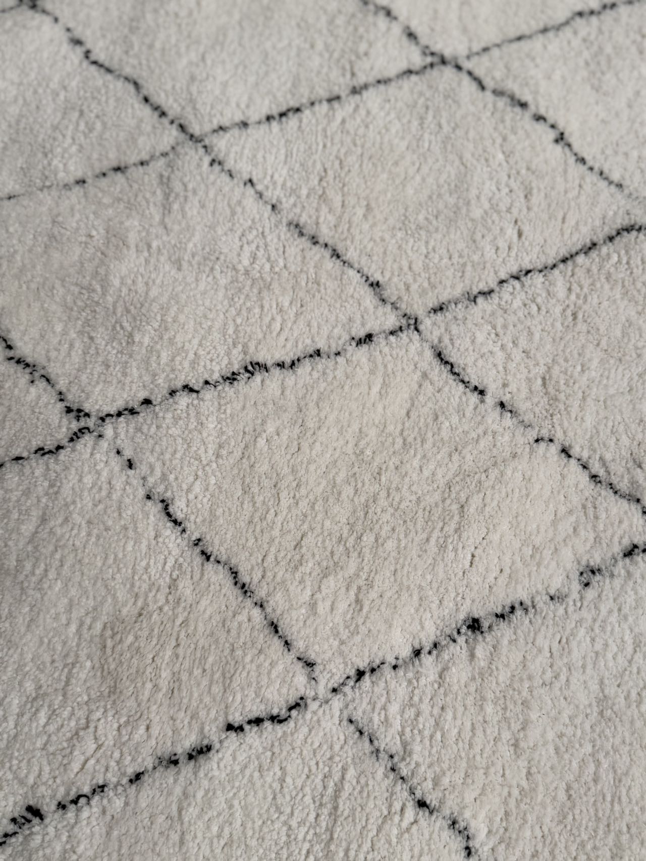 Black White/Plaid/Imitation Cashmere/Cotton Carpet