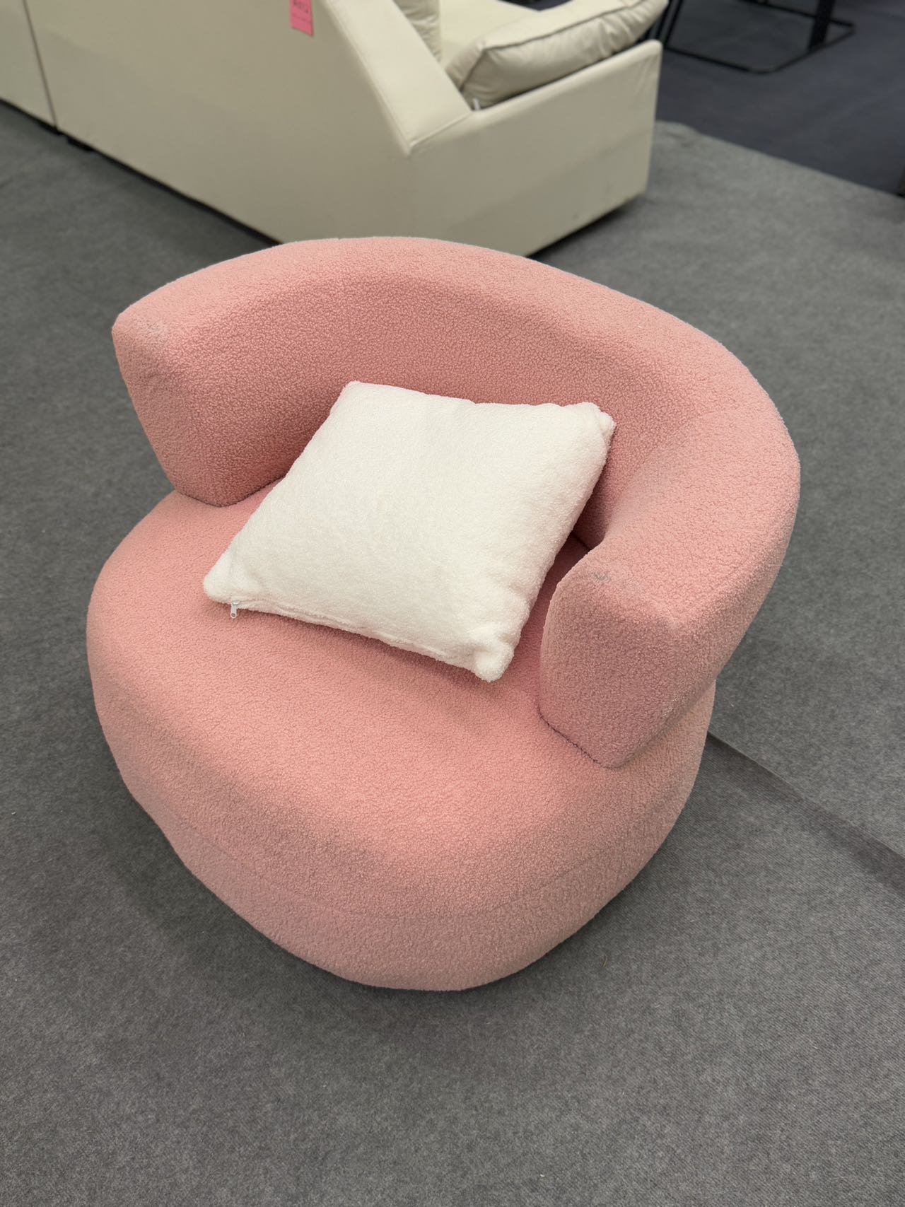 White/Green/Yellow/Pink/Grey Lamb Fleece/Casual Lounge Chair
