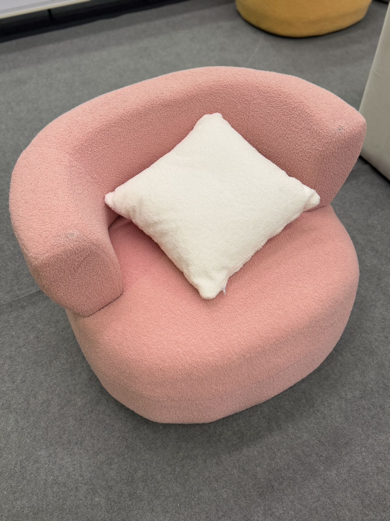 White/Green/Yellow/Pink/Grey Lamb Fleece/Casual Lounge Chair