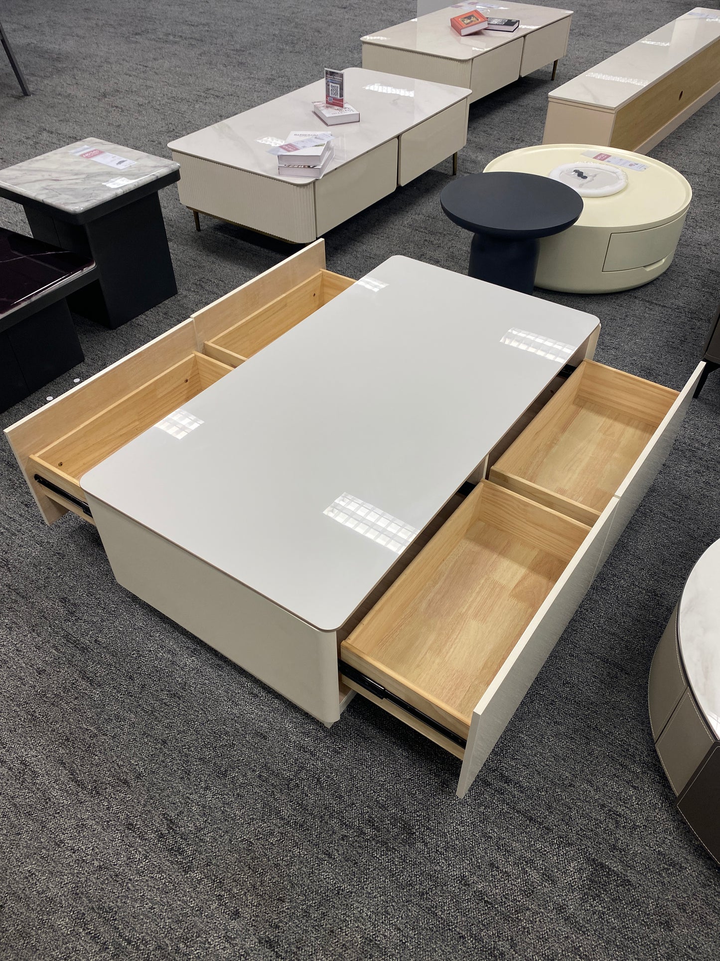 White Rock Panel/Solid Wood Cabinet/Coffee Table