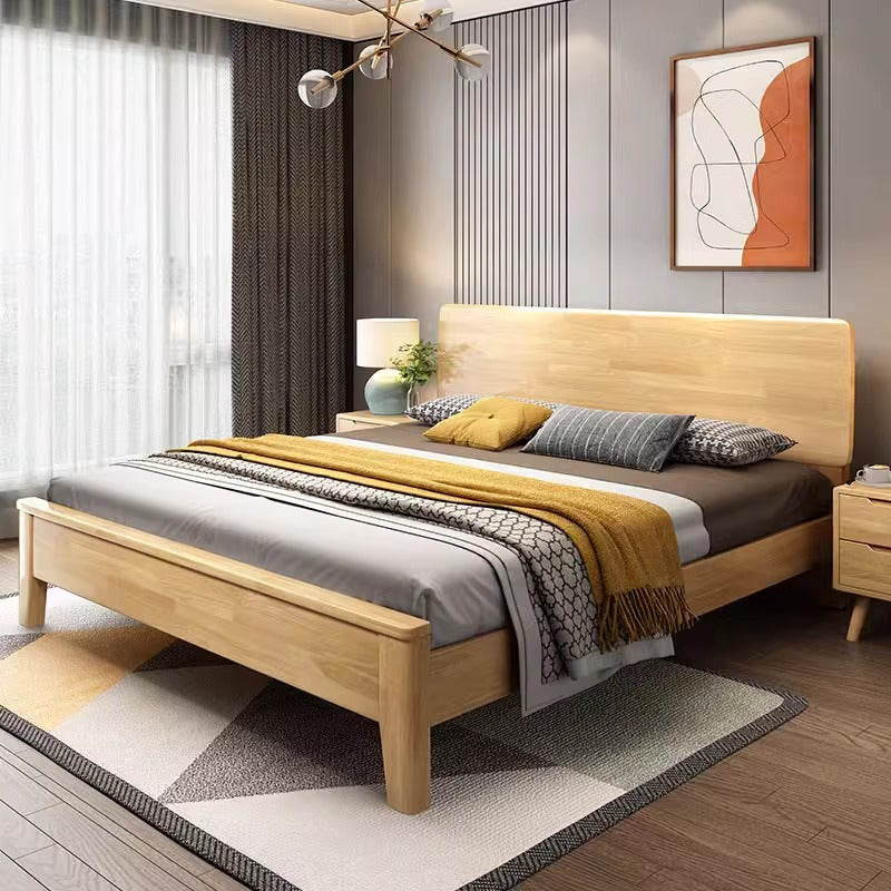 Simple Solid Wood Single Bed
