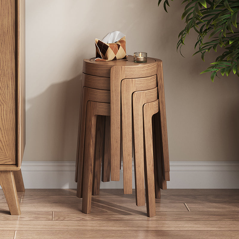 Pre Sale Walnut-Stained Ash Wood Stool
