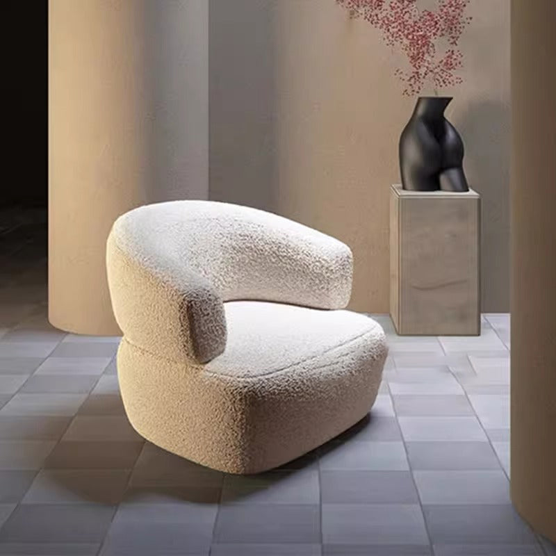 White/Green/Yellow/Pink/Grey Lamb Fleece/Casual Lounge Chair