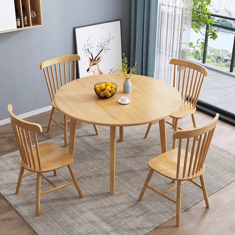 Natural Wood/Cross-Leg/Round Table