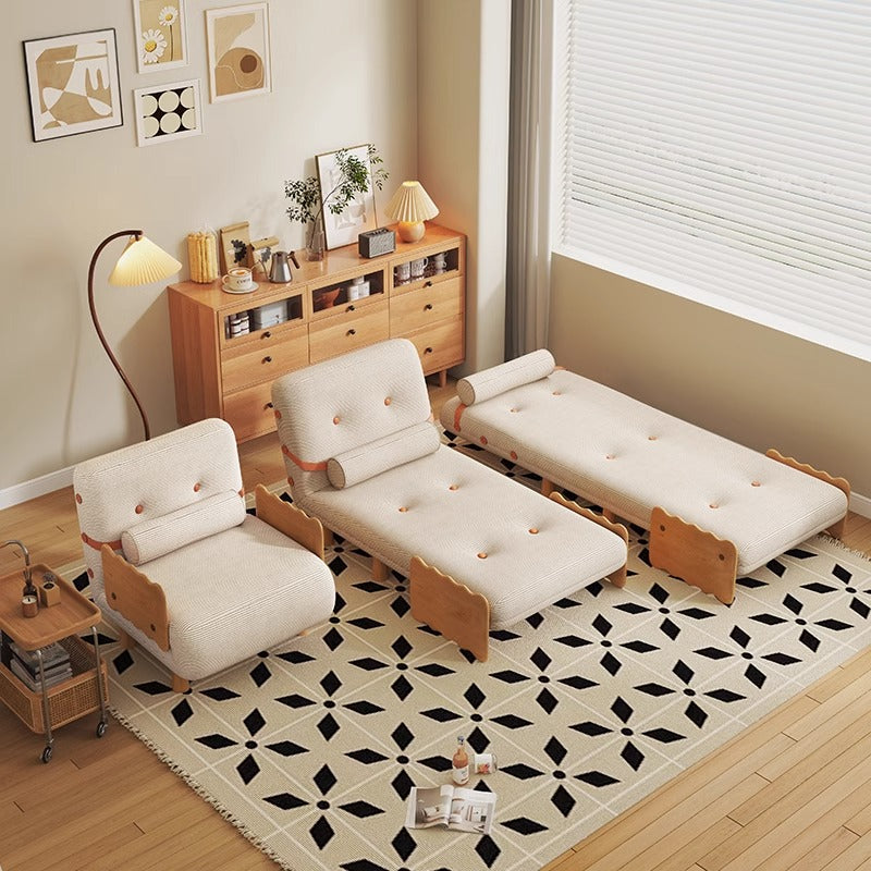 White/Wooden Frame/Lounge Chair