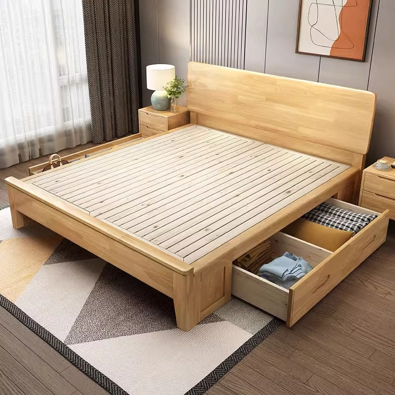 Simple Solid Wood Single Bed
