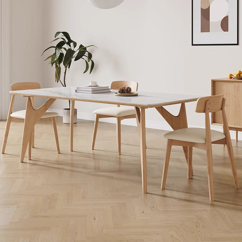 Pre-sale Shiny Snowy Mountain White Rock Bird Dining Table/No Chairs