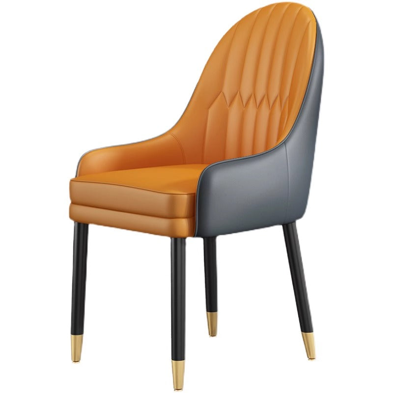 White/Orange And Gray Dining Chair