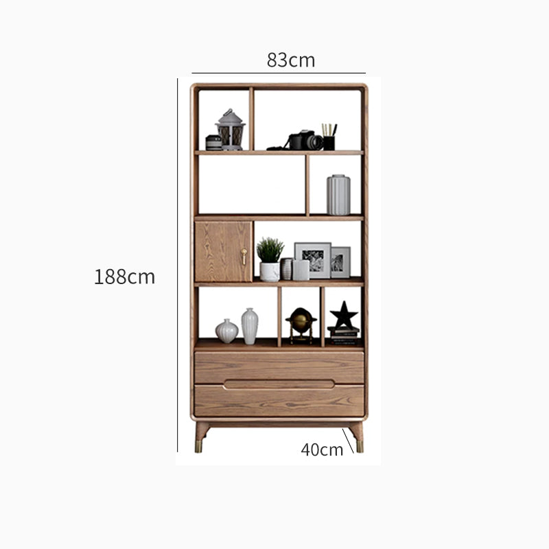 Pre Sale Walnut Multi Grid Drawer Bookcase