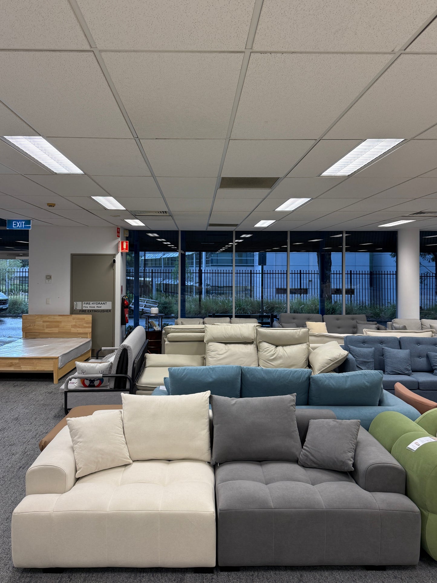 Suede Puff Sofa Three-seater Sofa/240