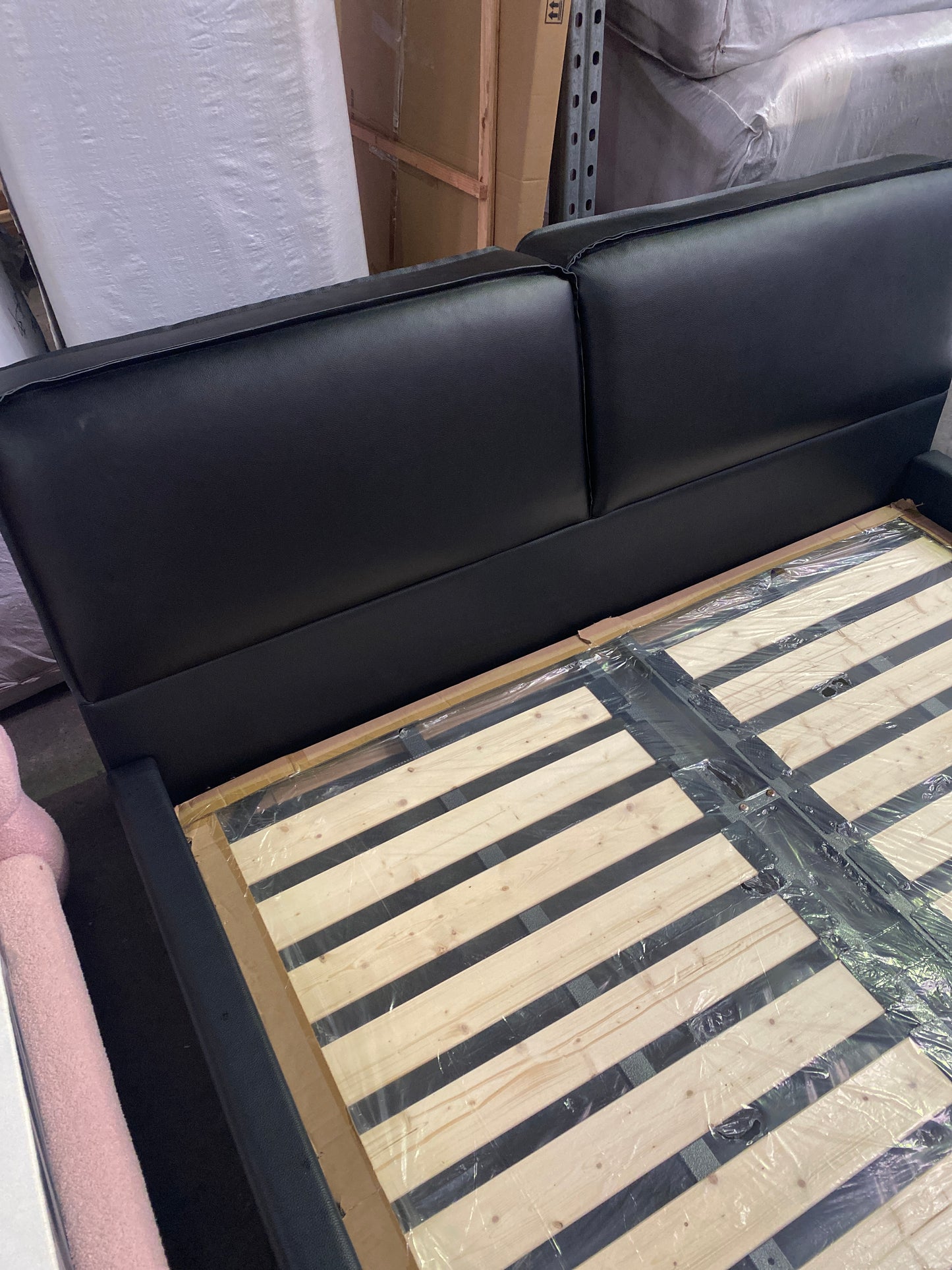 Genuine Leather/Black Cowhide/Soft Package/Solid Wood/Soft Bed 153-183
