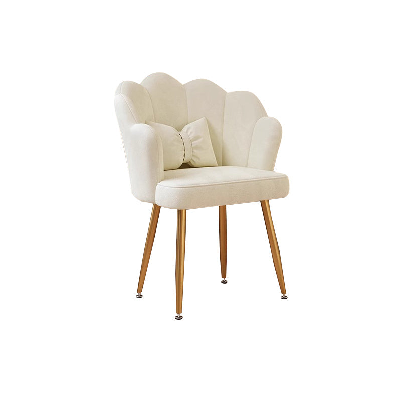 Beige Cloud Mirror Dressing Table with Three-Drawer Cabinet and Stool Set