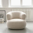 Round Upholstered Lounge Chair - Lamb Fleece
