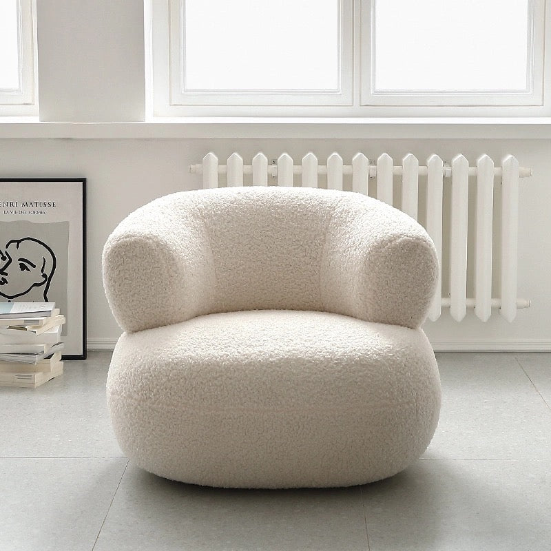 White/Green/Yellow/Pink/Grey Lamb Fleece/Casual Lounge Chair