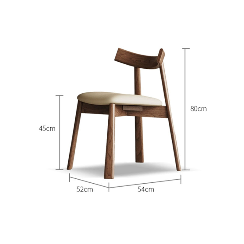 Beige EP/Microfiber Leather Cushion/Solid Wood/Dining Chair