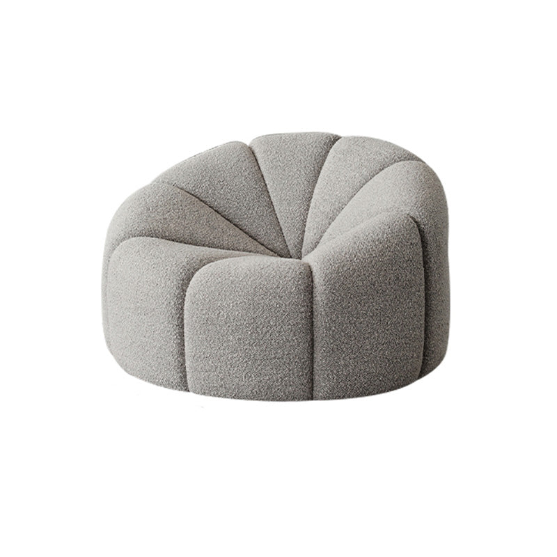 Small Casual Pumpkin Lounge Chair - Lamb Plush