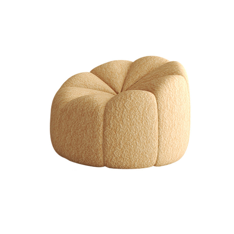 Small Casual Pumpkin Lounge Chair - Lamb Plush