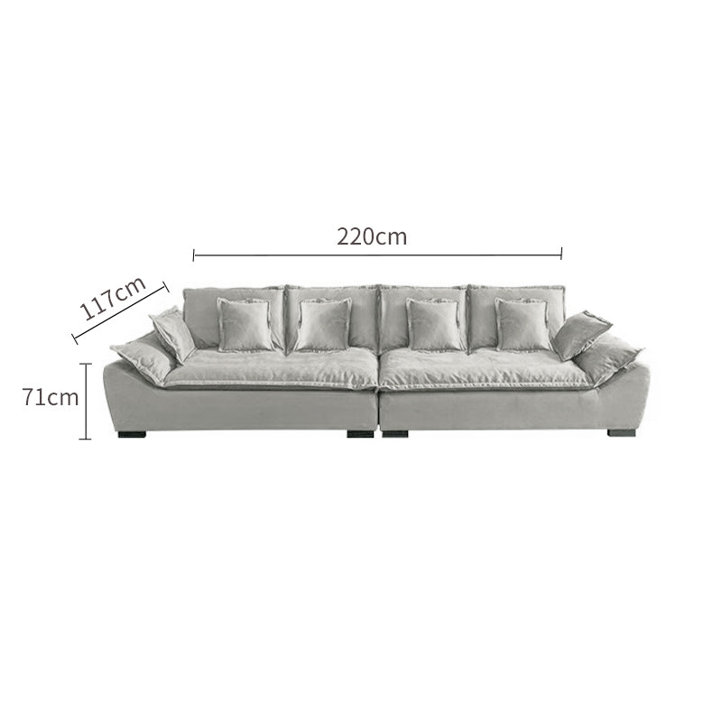 Off-White /Grey Matte Fabric Sailboat Sofa