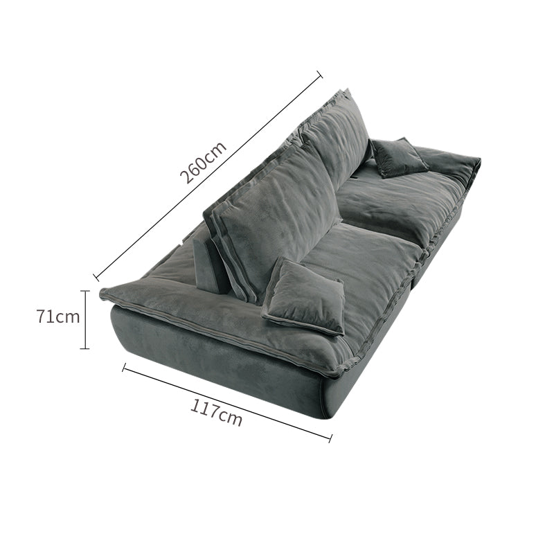 Off-White /Grey Matte Fabric Sailboat Sofa