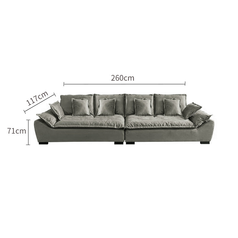 Off-White /Grey Matte Fabric Sailboat Sofa