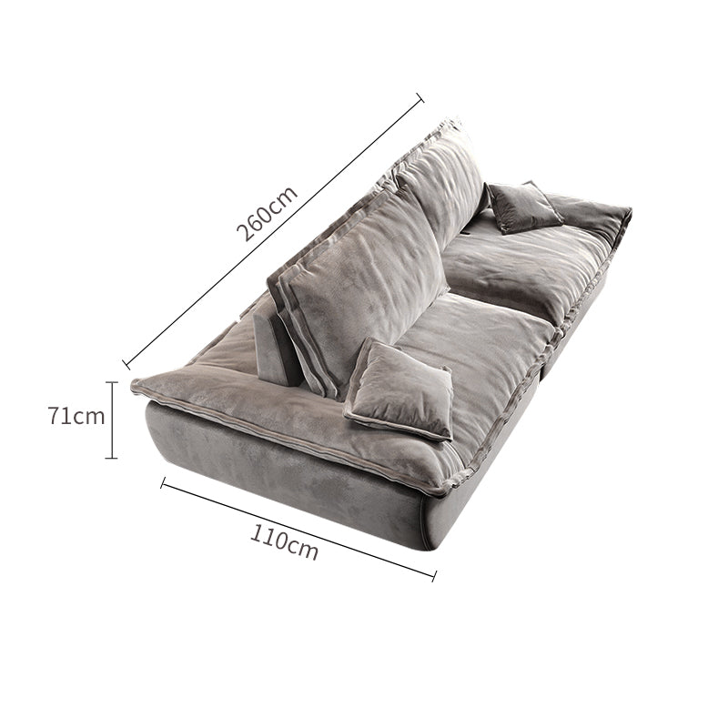 Off-White /Grey Matte Fabric Sailboat Sofa