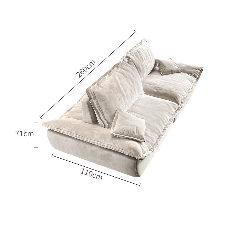Off-White /Grey Matte Fabric Sailboat Sofa