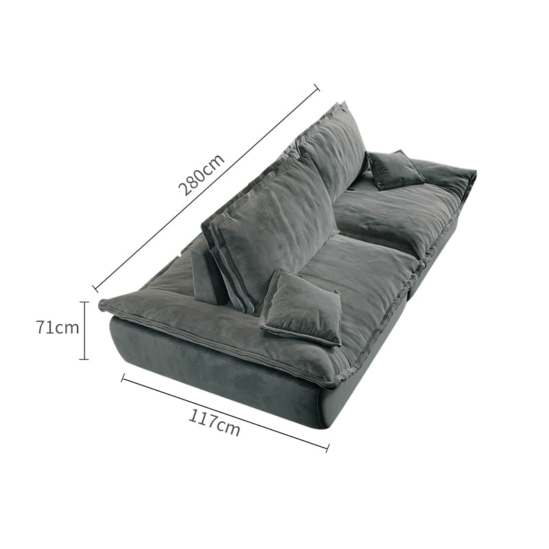 Off-White /Grey Matte Fabric Sailboat Sofa