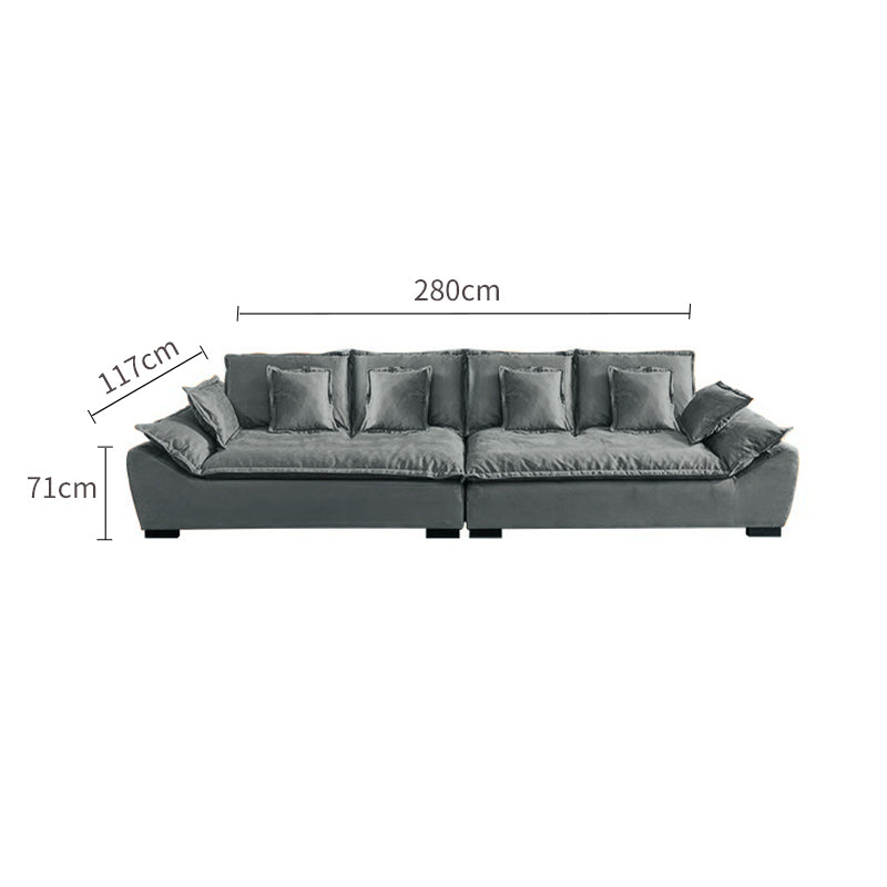 Off-White /Grey Matte Fabric Sailboat Sofa