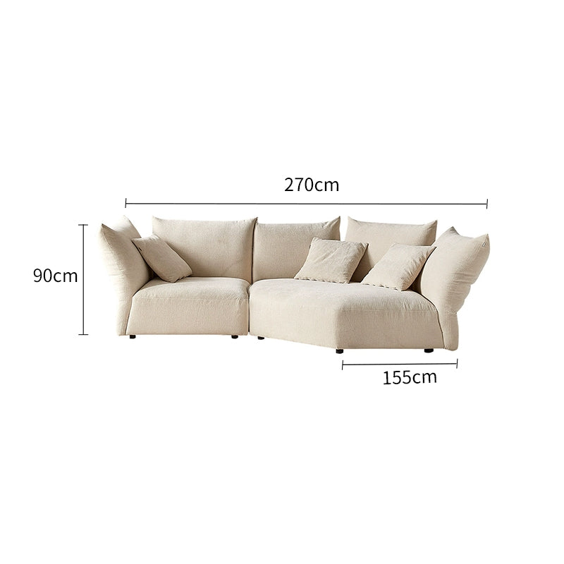 Chenille Corner Sofa Modular Sofa Petal Corner Sofa