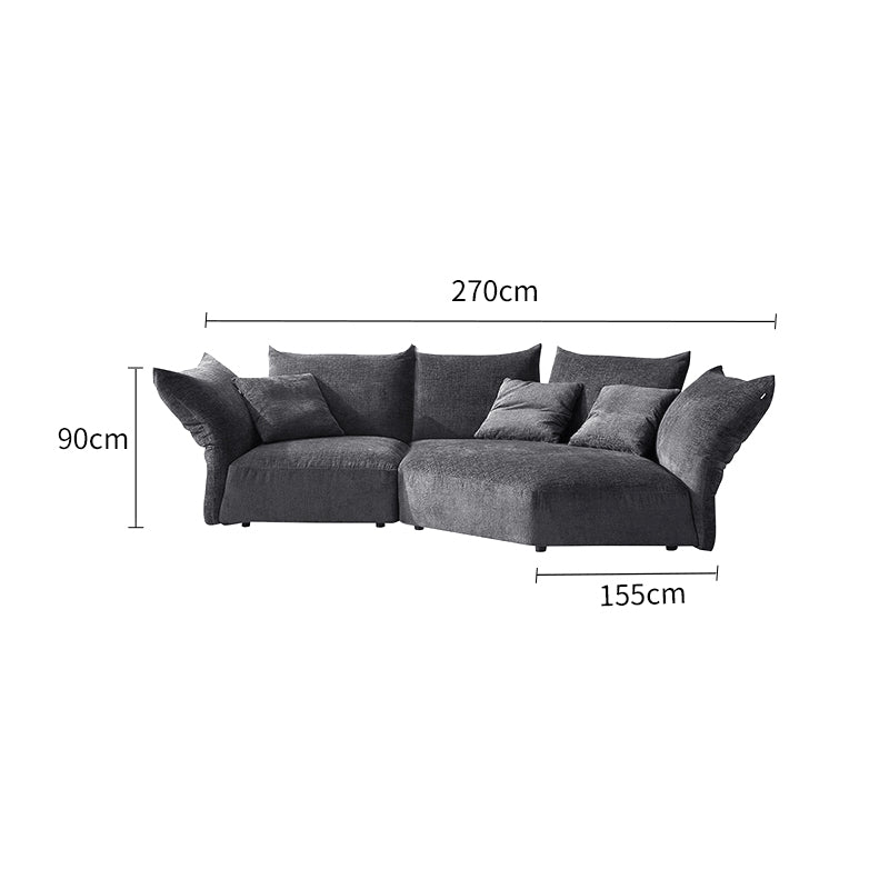 Chenille Corner Sofa Modular Sofa Petal Corner Sofa