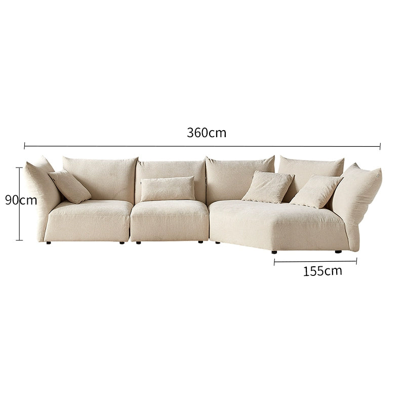 Chenille Corner Sofa Modular Sofa Petal Corner Sofa