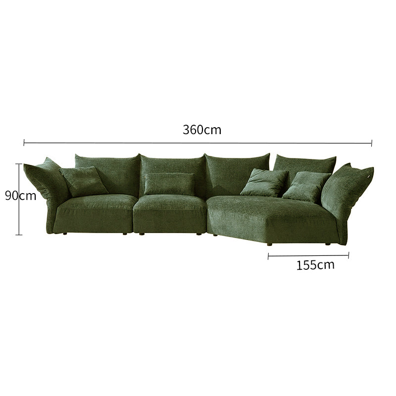 Chenille Corner Sofa Modular Sofa Petal Corner Sofa