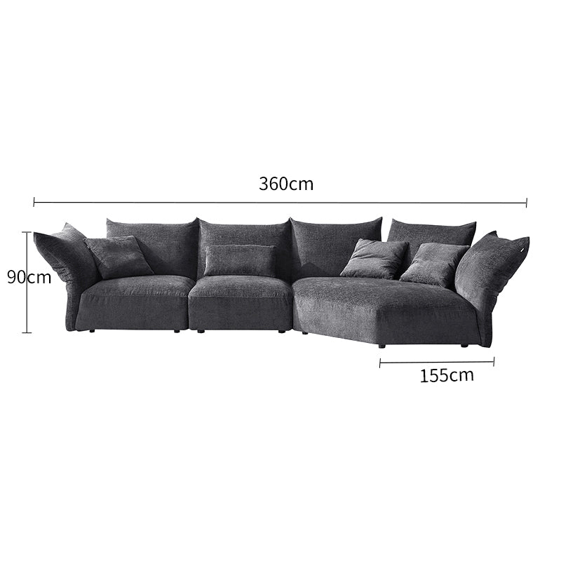 Chenille Corner Sofa Modular Sofa Petal Corner Sofa