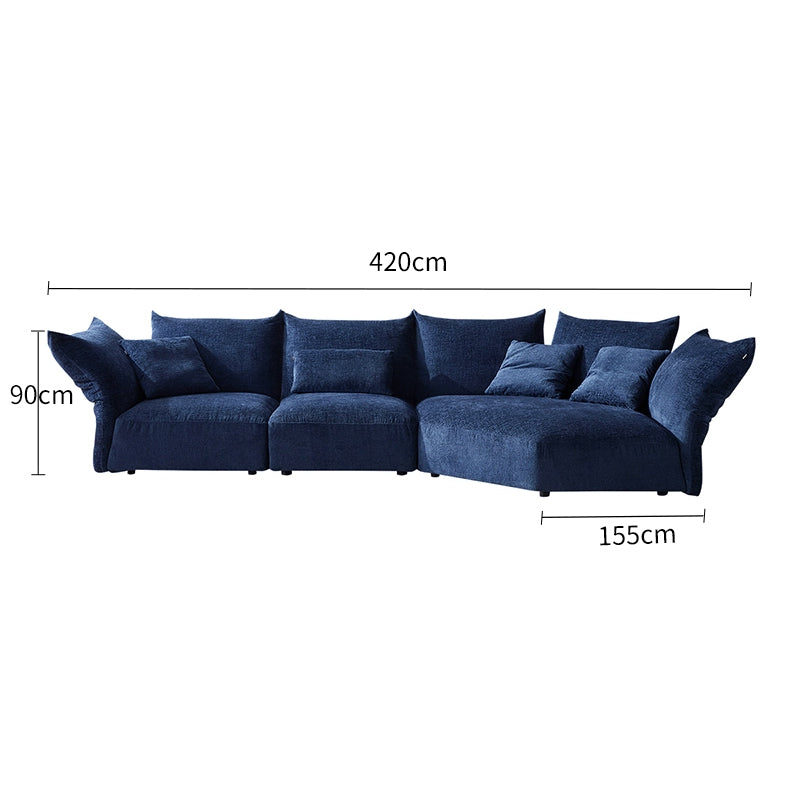 Chenille Corner Sofa Modular Sofa Petal Corner Sofa
