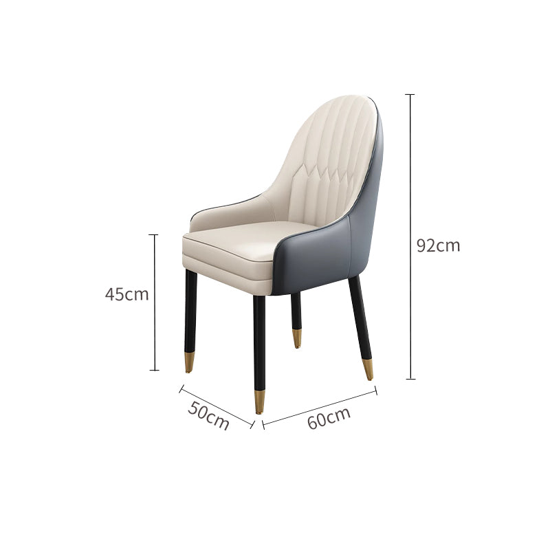 White/Orange And Gray Dining Chair