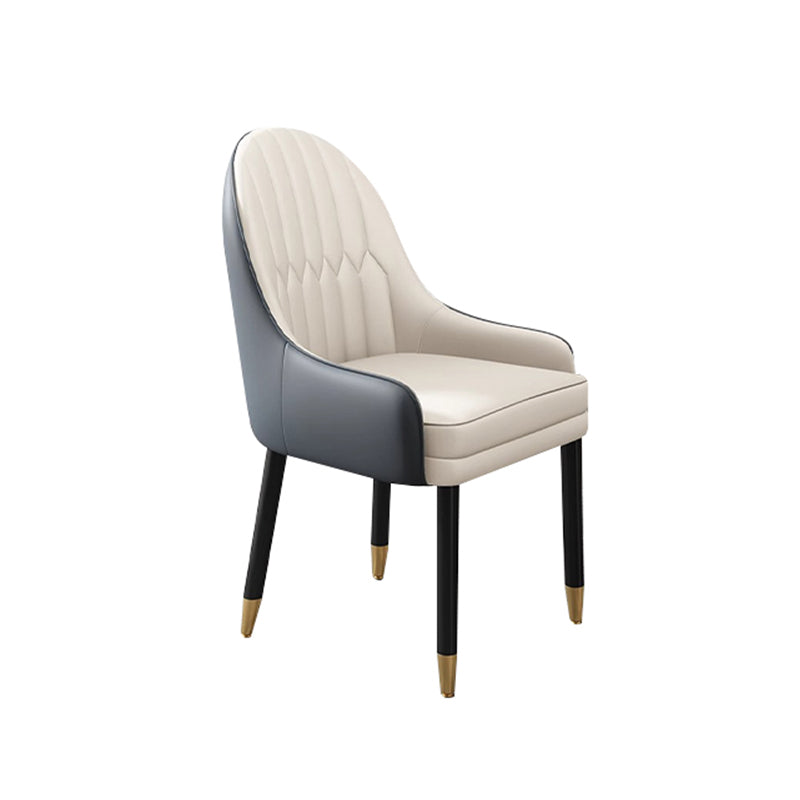 White/Orange And Gray Dining Chair