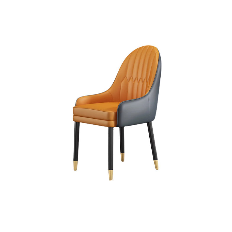 White/Orange And Gray Dining Chair