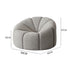 Small Casual Pumpkin Lounge Chair - Lamb Plush