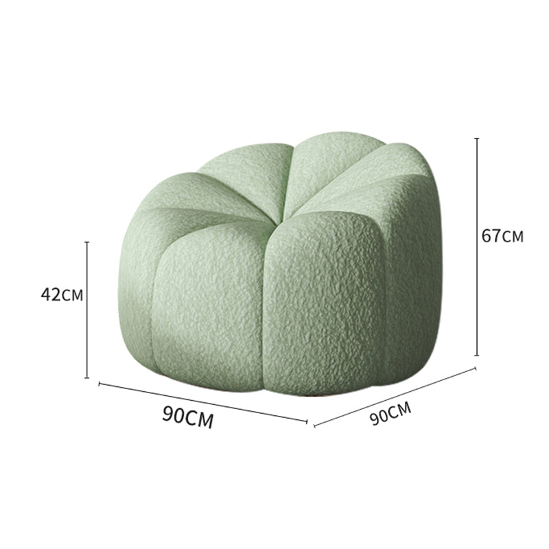 Small Casual Pumpkin Lounge Chair - Lamb Plush