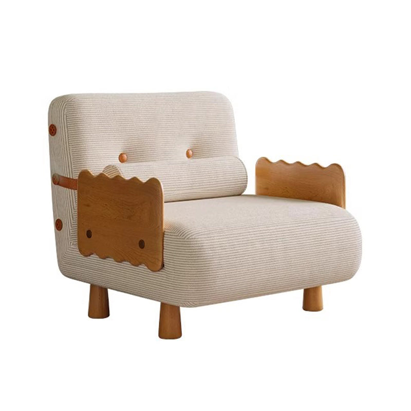 White/Wooden Frame/Lounge Chair