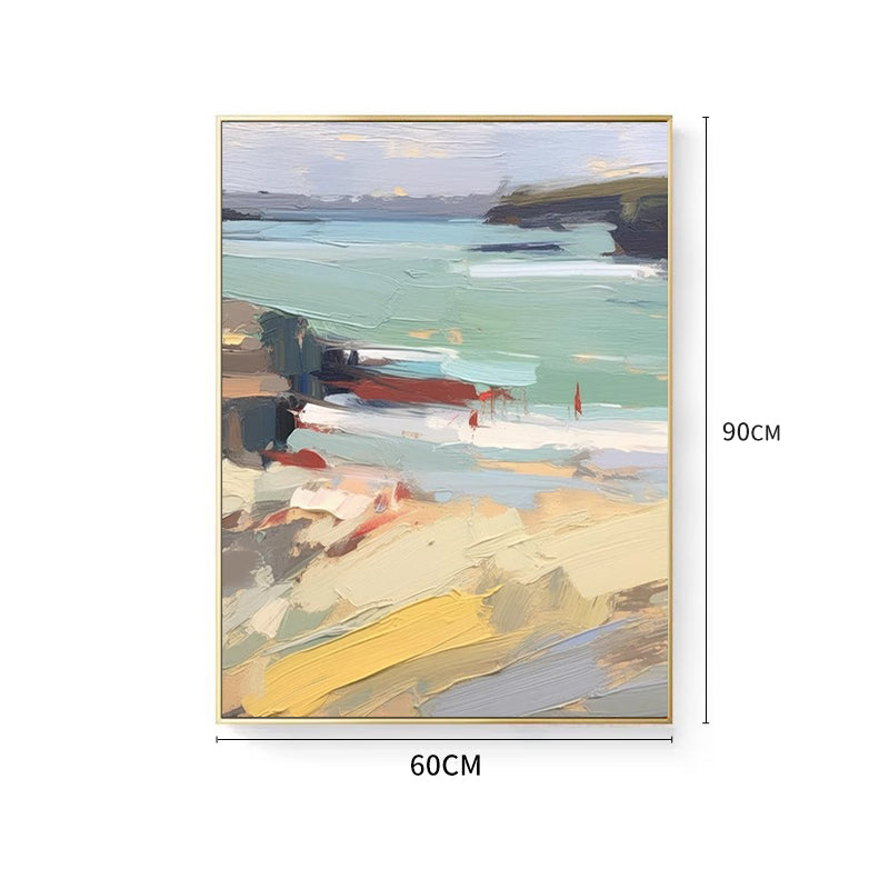 "Joyful Coast" Hand-painted/Oil Painting/60x90cm