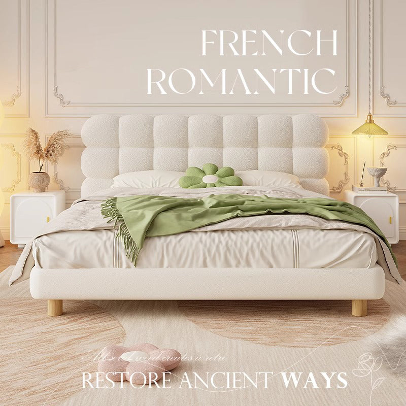 White/Pink/ Khaki/GreySolid Wood/Bed/7-Grid/153/183