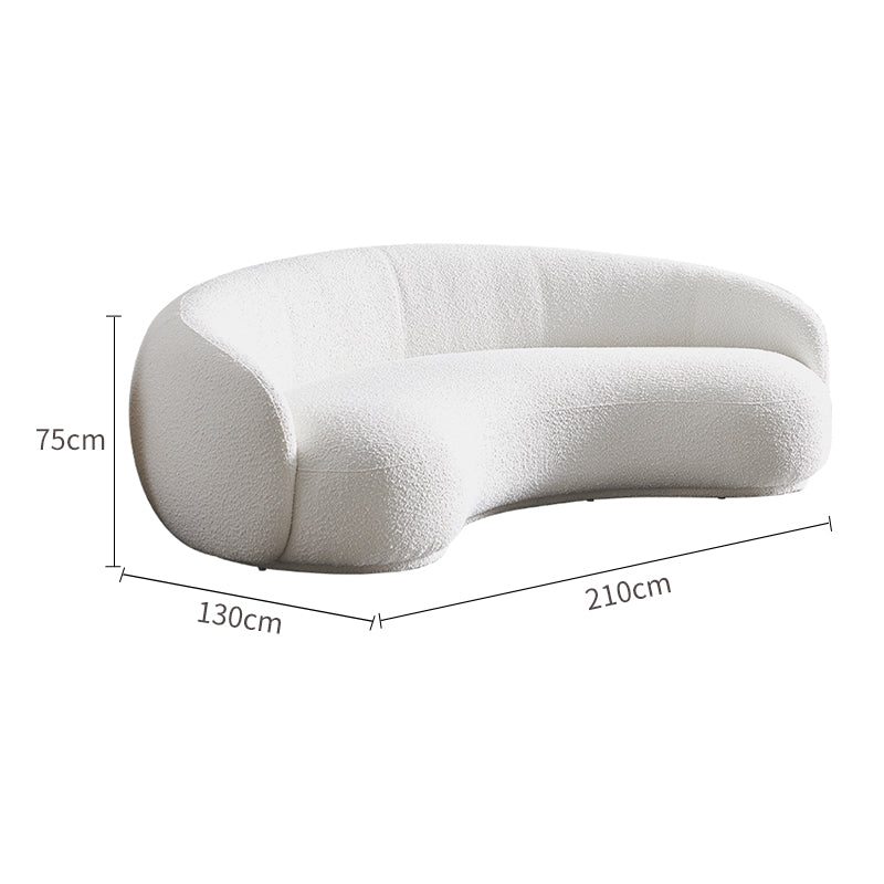 White Velvet Sofa/Three Seater Sofa