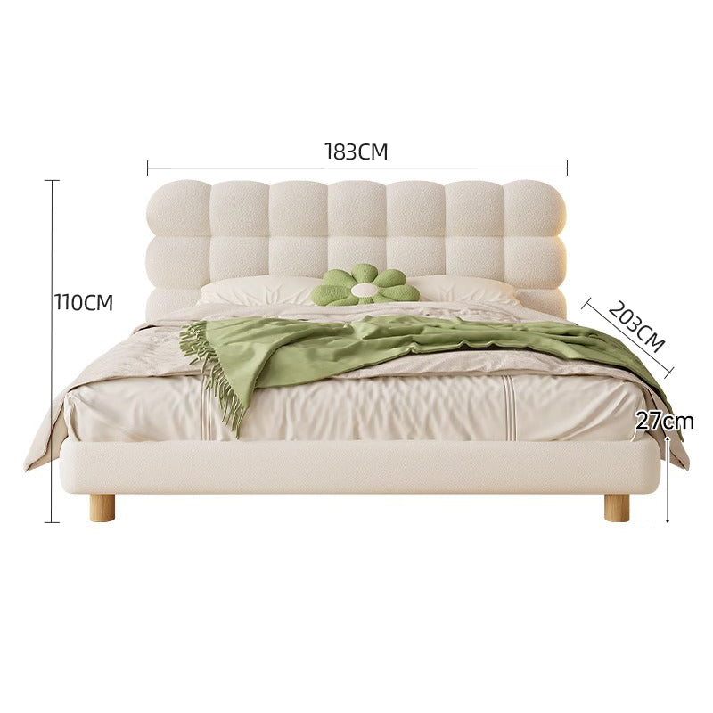 White/Pink/ Khaki/GreySolid Wood/Bed/7-Grid/153/183
