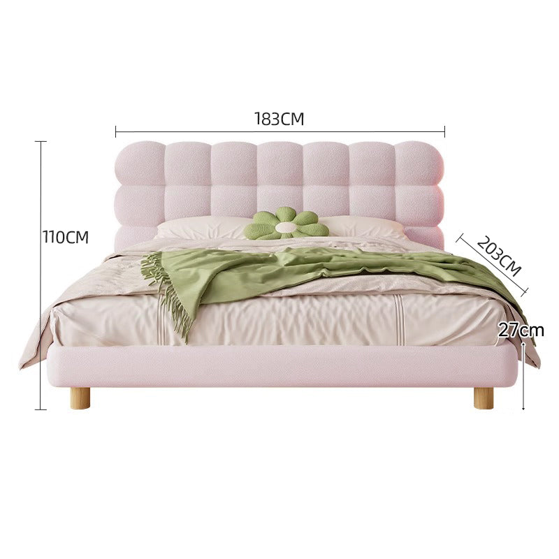 White/Pink/ Khaki/GreySolid Wood/Bed/7-Grid/153/183